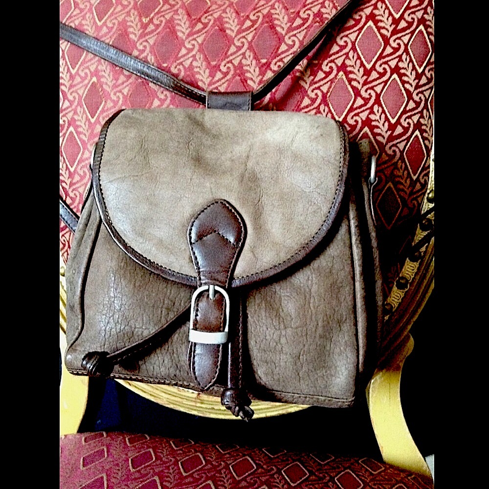 Victorias Secret LEATHER MESSENGER Bag Convertible Backpack Shoulder Crossbody